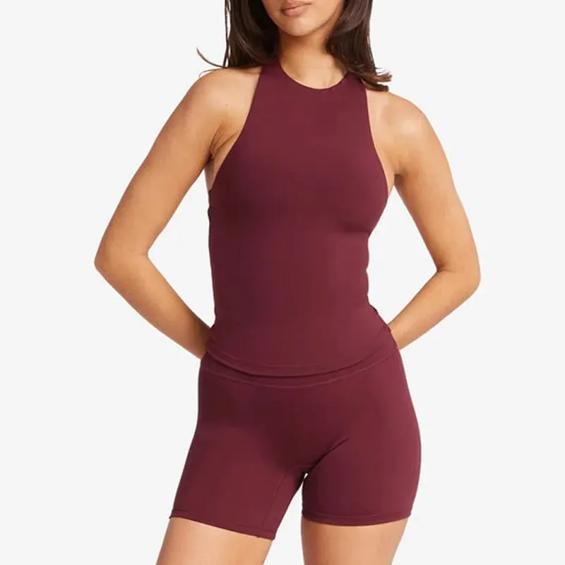 European Style Ladies Solid Sleeveless Halter Bra Set Sexy Backless Padded Intimates Lingerie Underwear Outfit