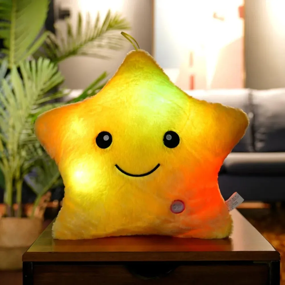 Cute LED Electronic Star Plush Toy Star Soft LED Star Doll Toy Home Decoration Baby Kid Toys Soft Star Pillow — image 11
