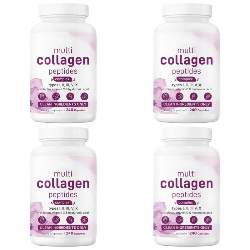 Multi Collagen Peptides Kapslar med Biotin Vitamin C och Hyaluronsyra Innehåller ägg och fisk 240 kapslar — image 8