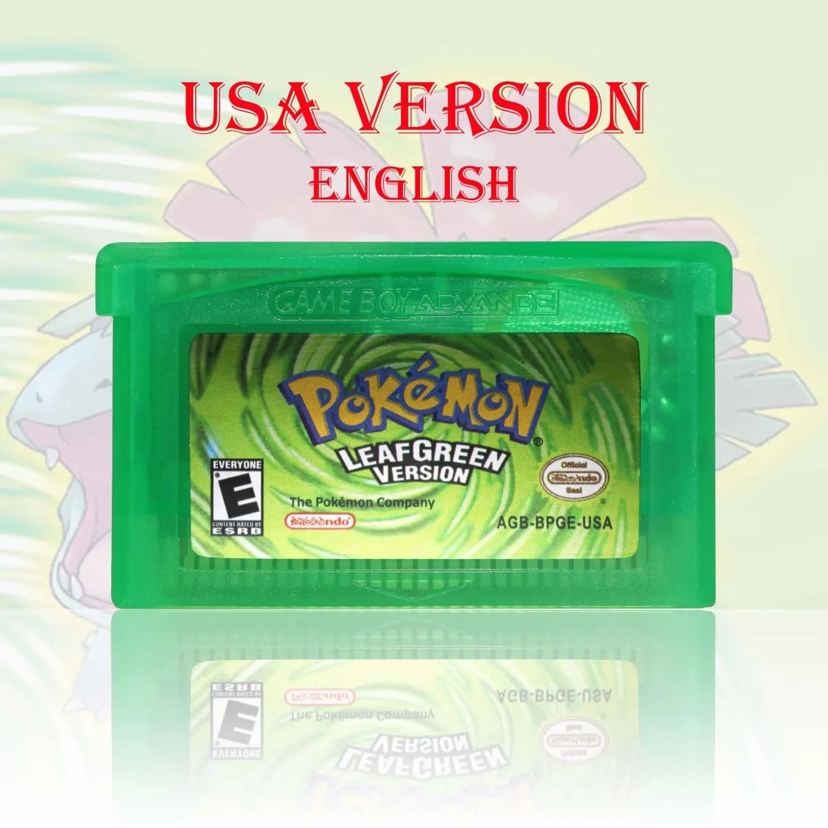 GBC/GBA USA Version Pokemon Blue/Crystal/Emerald/Fire Red/Leaf Green Game Cartridge Video Game Card High Quality with Battery