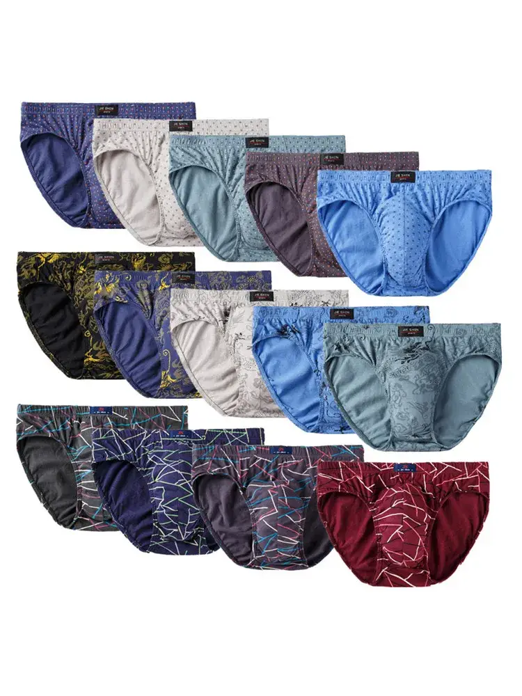 3 Pieces Big Size Men Cotton Briefs Mystery Pack Underwear Shorts Undies Multi-color Asian Size L XL 2XL 3XL 4XL 5XL 6XL 7XL — image 1
