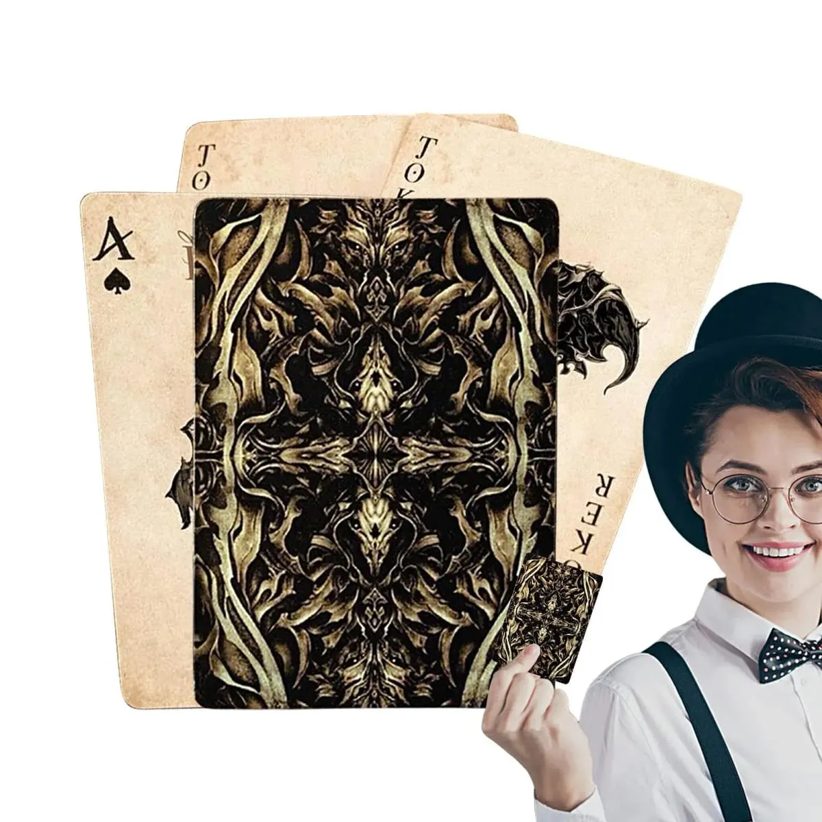 Poker Playing Cards Devil Eyes Playing Poker Table Game Party Game Poker Cards For Family Nights Traveling Camping Friend — image 2