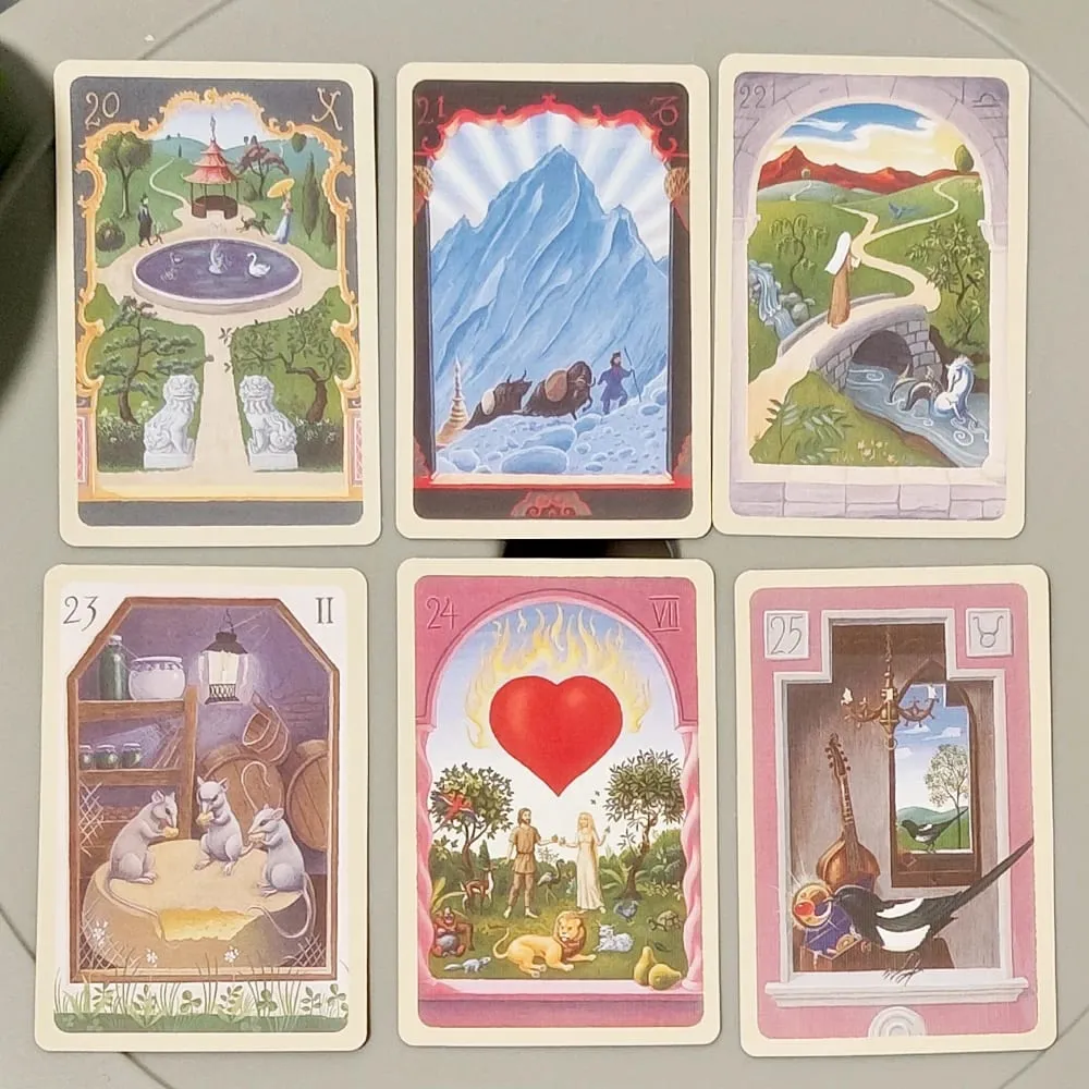 9*6cm Mystical Lenormand Deck Printed on 350GSM Double-embossed Cardstock 36 Pcs Lenormand Cards — image 4