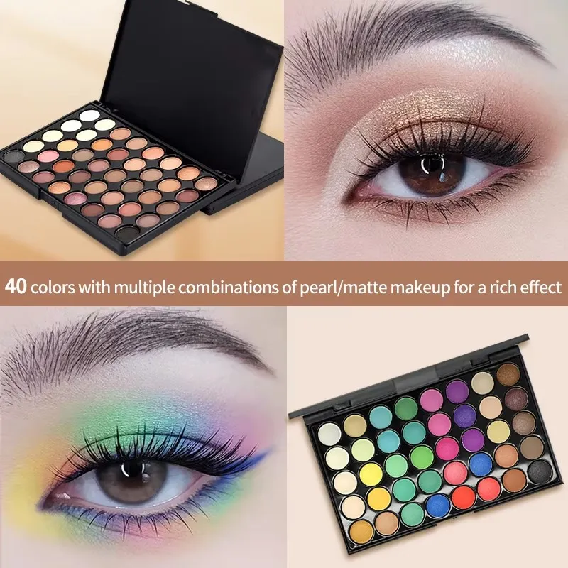 Glitter Matte Waterproof Palette Powder Cosmetics Kit Eyebrow Pencil Eyeliner Pen Mascara Makeup Brushs Eye Cosmetics — image 5