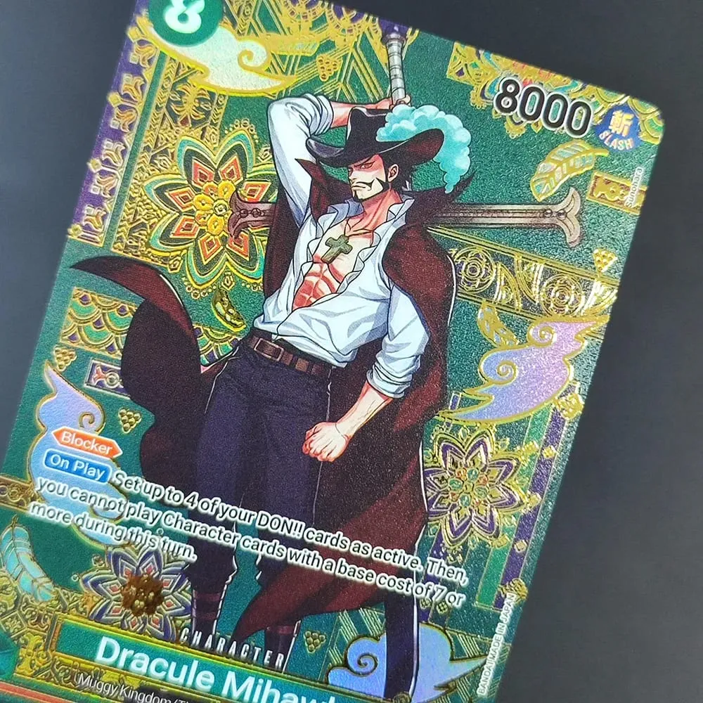Diy One Piece Op14 Sp Card The Azure Sea Seven Hancock Perona Mihawk Sengoku Kid Killer Sugar English Collection Tcg Anime Card — image 2