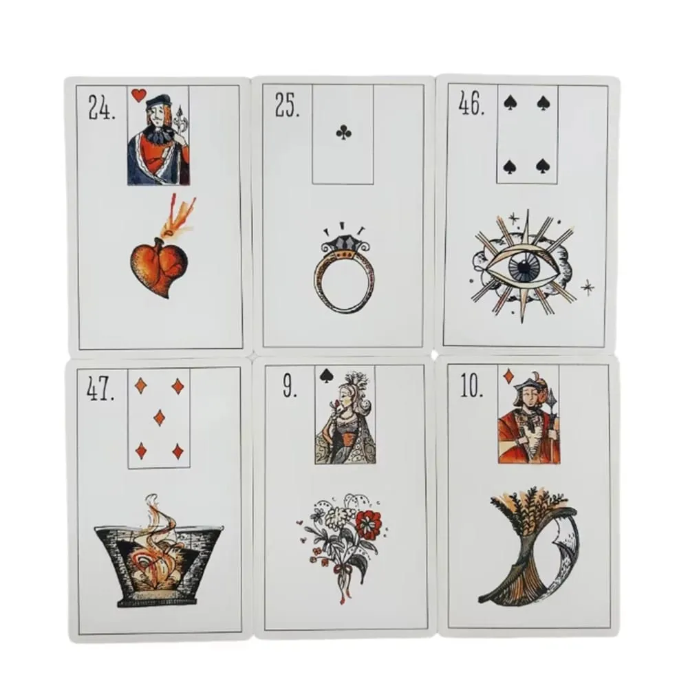 Možná balíček karet Lenormand Oracle pro rodinnou párty Vysoce kvalitní věštecké tarotové karty — image 6