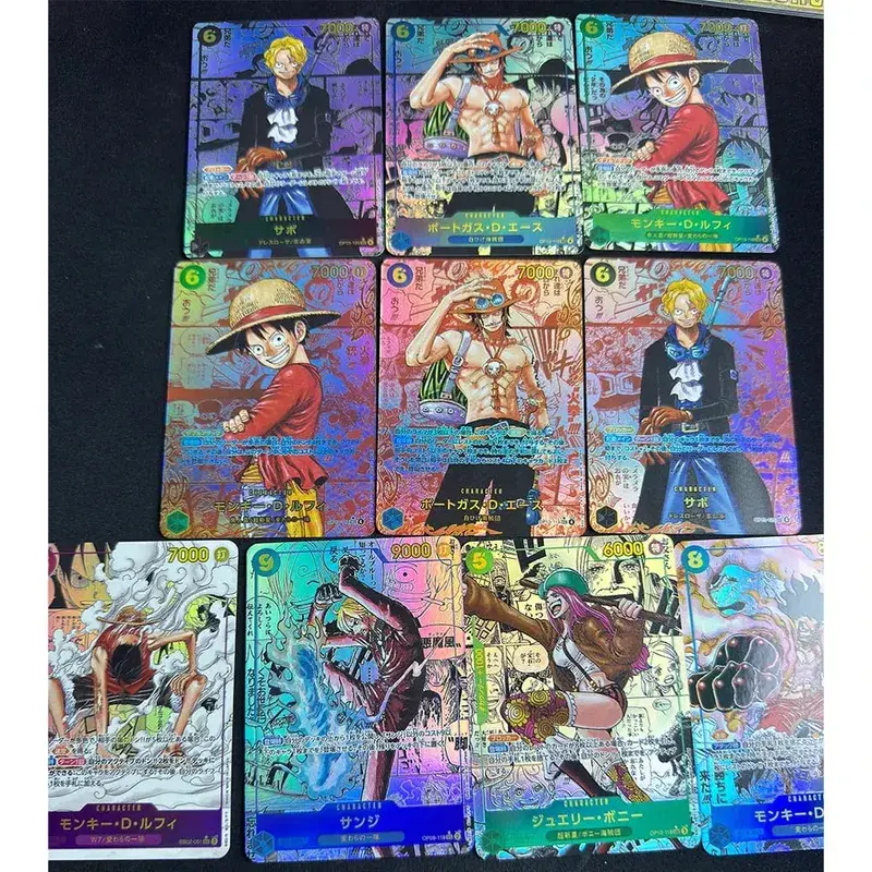 ONE PIECE Roronoa Zoro Monkey D. Luffy DIY Homemade Collection Card English Japanese Version Toys Christmas Birthday Gift — image 12