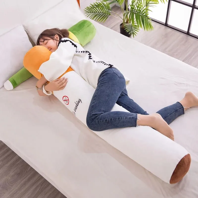 Hot Decoration Creative Smoking Cylindrical Sleeping Cushion Cigarette Pillow Plush Toys Fashion Boyfriend Birthday Gift — image 5