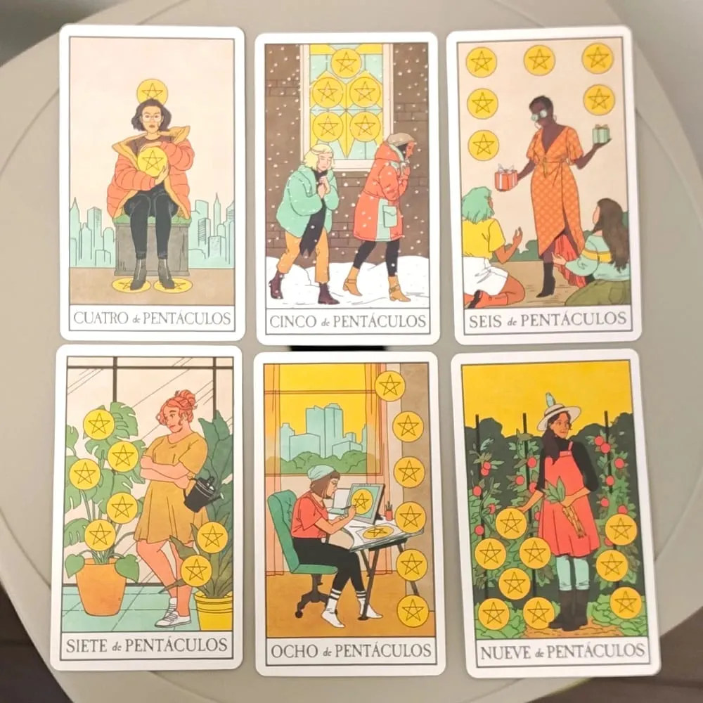 Modern Witch Tarot Deck in Spanish Language 10.3*6cm 78 Pcs Tarot Cards Combine with Diverse Bodies Up-to-the-minute Fashion — image 6