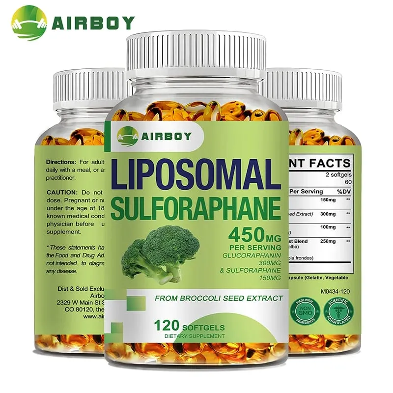 Sulforafano liposomal 450 mg - Suplemento antioxidante para el corazón que estimula la inmunidad — image 1
