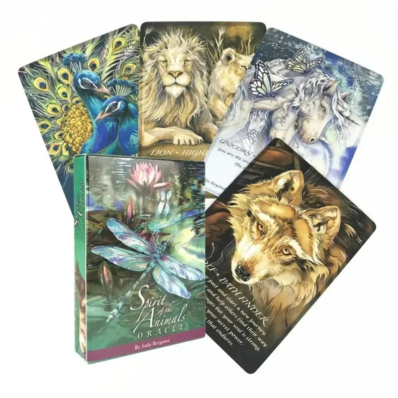 Spirit Of The Animals Oracle Cards A 52 tarot cards deck Divination Edition Deck Borad family women party playing table games