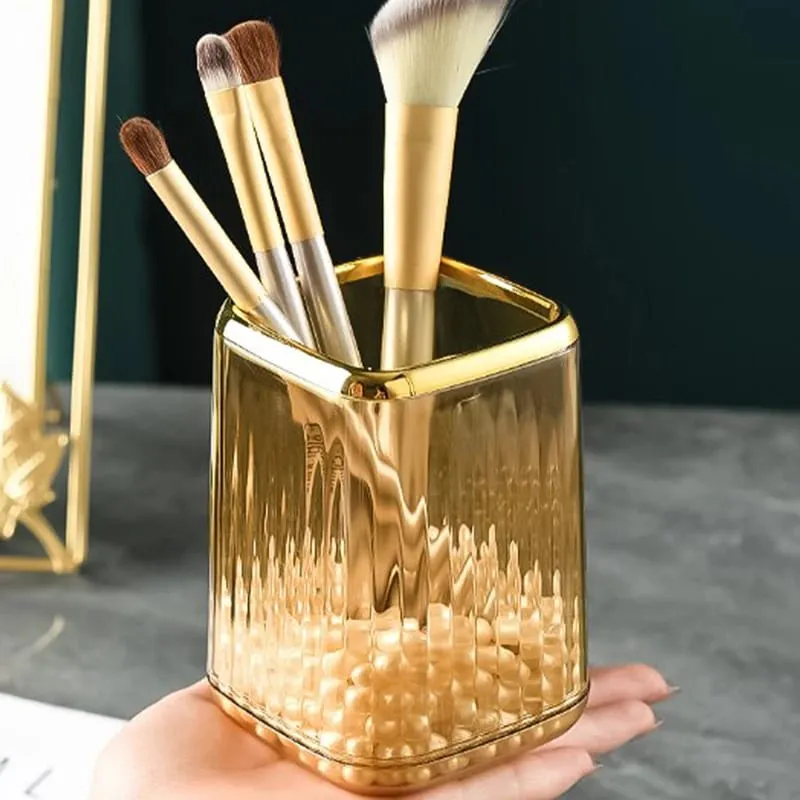 Luxury Makeup Organizers Desktop Cosmetic Brush Storage Box Office Pen Case Make Up Brushes Organizer Lipstick Sundries Holder — image 4