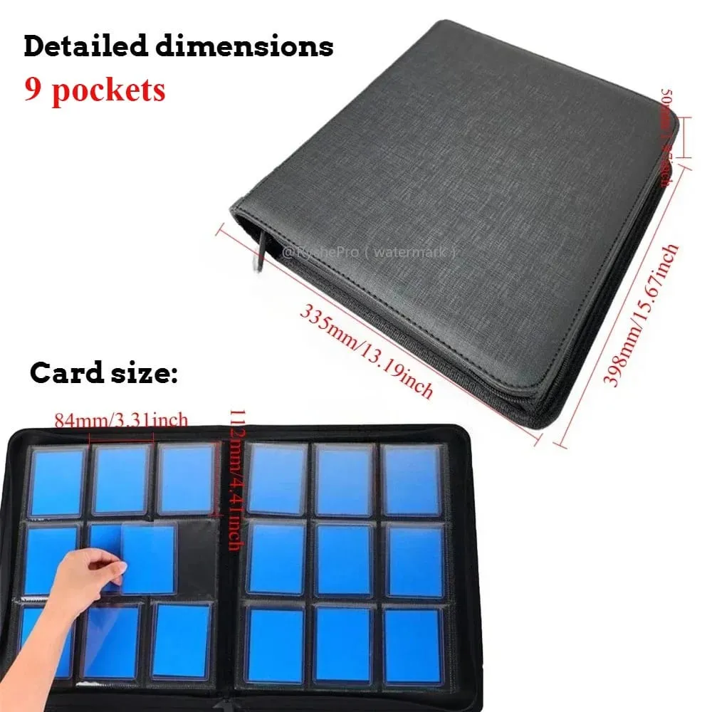 4 กระเป๋า Toploader Binders TCG สำหรับ PKM ถือ 112 + 3 "X 4" Toploaders หนังสองด้านกระเป๋าสำหรับ MTG PTCG การ์ด — image 2