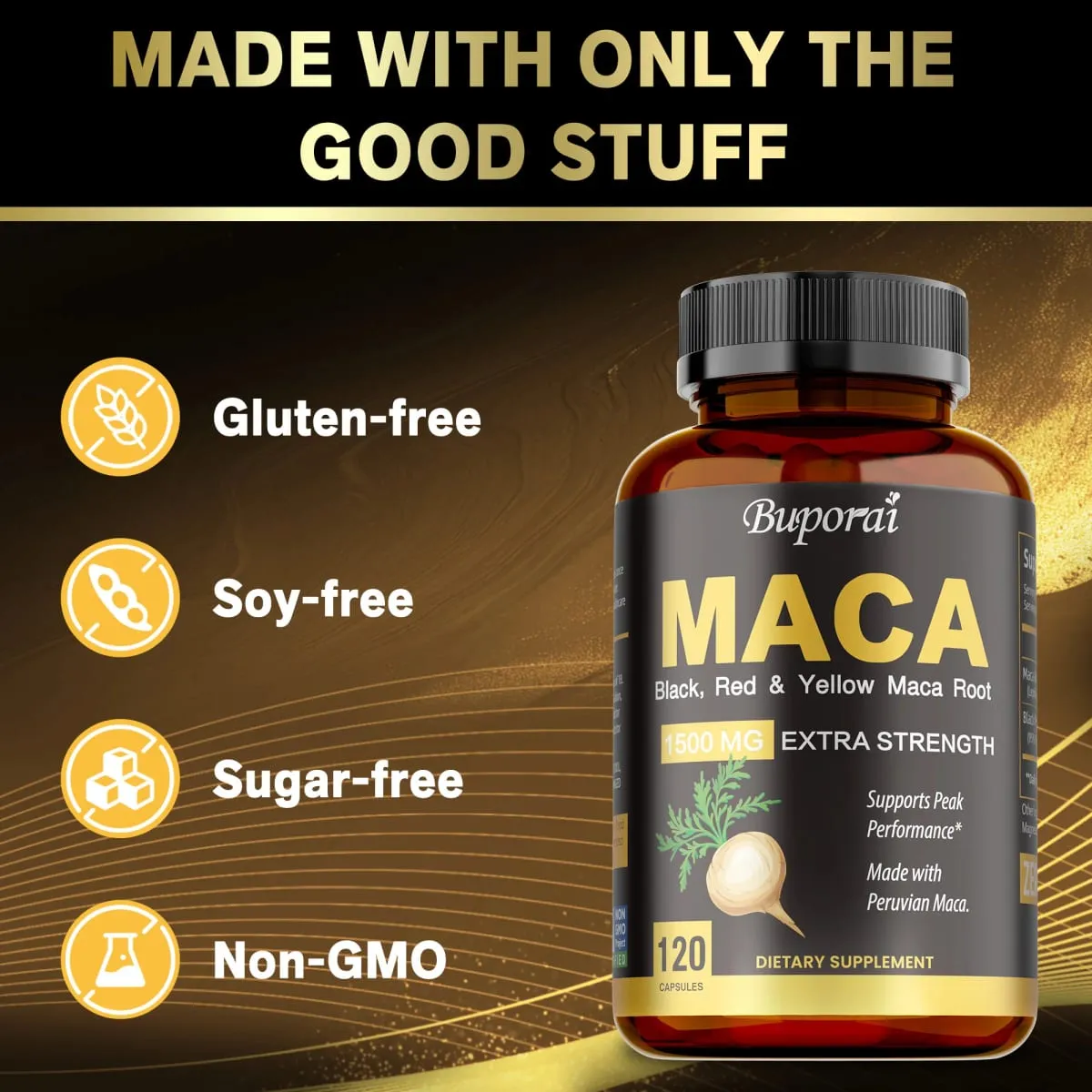 Maca Capsules - Reduce Fatigue Hormone Balance Regulate Mood Improve Athletic Performance Increases Energy and Endurance — image 4