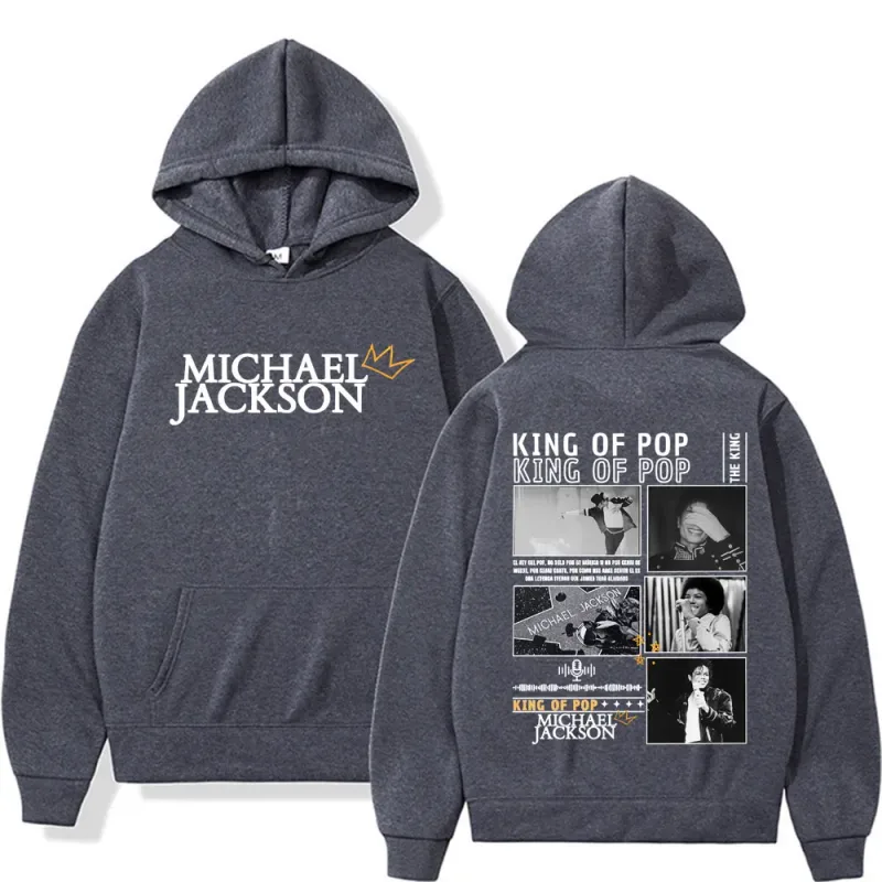 King of Pop Michael Jackson Tour Cover Sweatshirts Men's Clothing Fashion Hip Hop Punk Hooded Casual Oversized Hoodies Pullovers — image 5