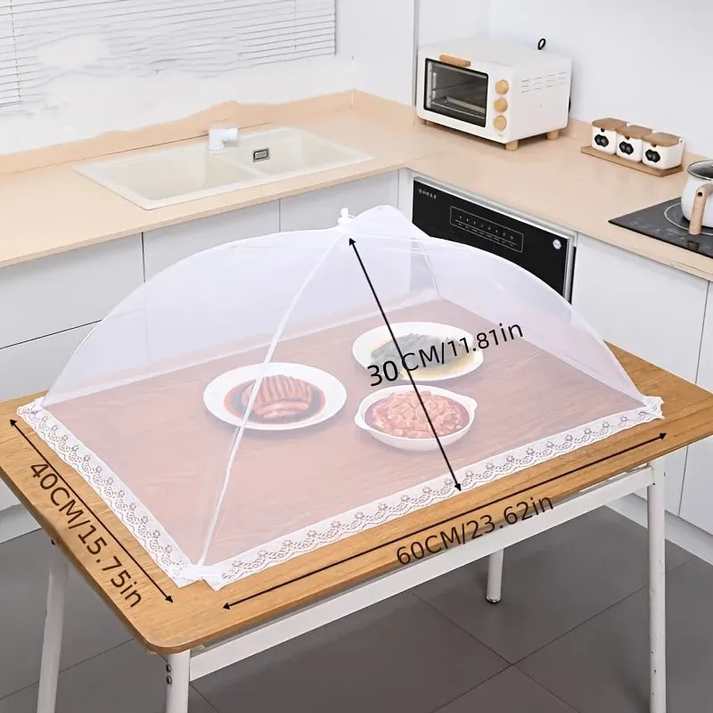 Large pop-up white mesh food cover tent - foldable and washable suitable for outdoor picnics barbecues and parties — image 13