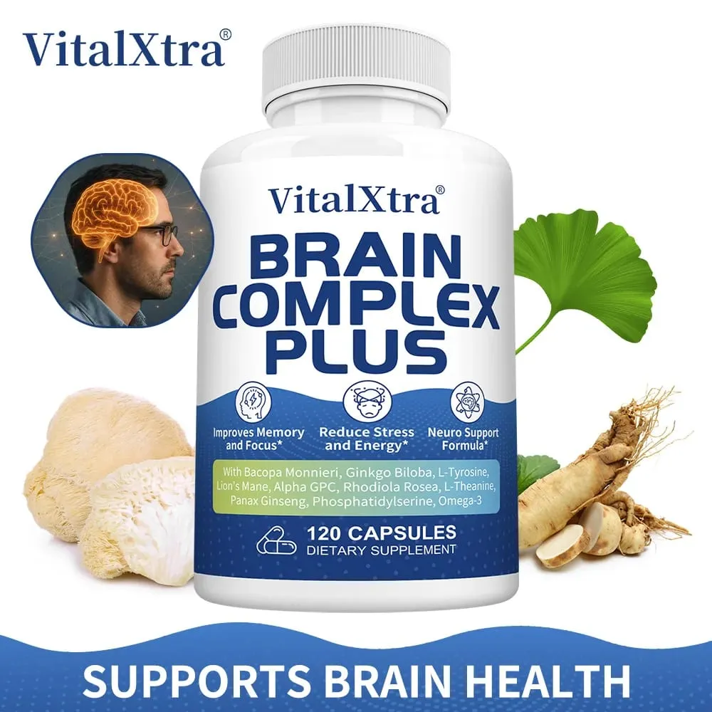 Brain Supplements for Memory and Focus with Bacopa Monnieri Lion's Mane Ginkgo Biloba Mental Clarity & Cognitive Support — image 2