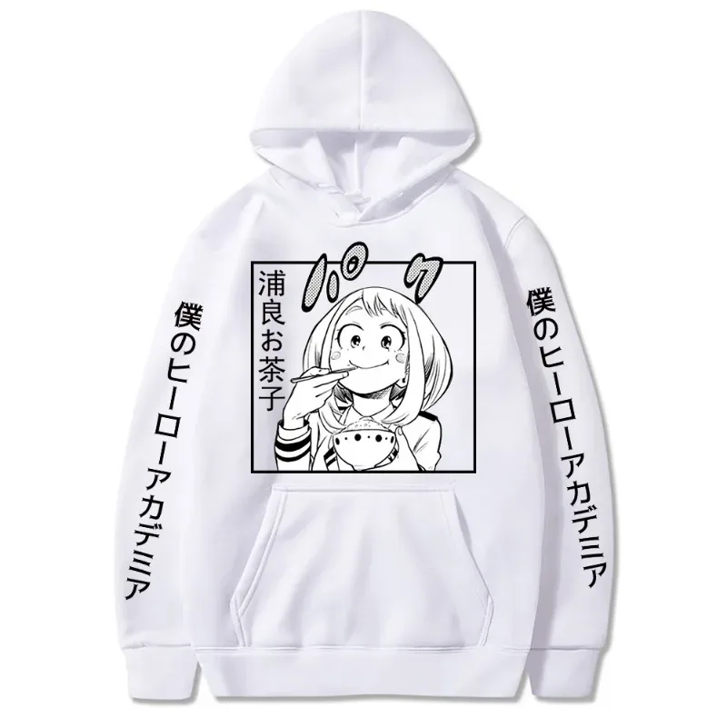 Anime My Hero Academia Ochaco Uraraka Cute Hooded Sweatshirt Men Women Manga Hoodies Casual Oversized Harajuku Unisex Pullover — image 4