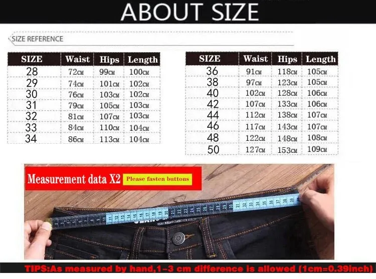 Men's Stretch Straight Jeans Plus Size Loose Fit Denim Trousers For Big Belly Guys Casual Long Pants Big Sizes To 50 — image 7