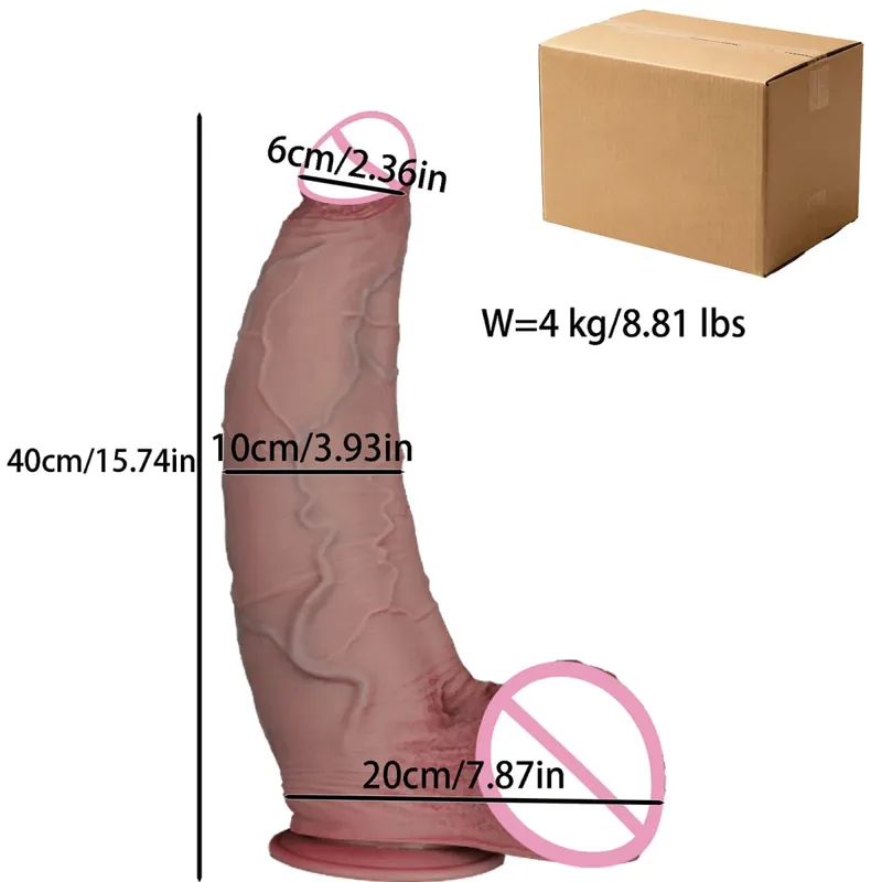 Superrealistischer Riesendildo, dicker, weicher Silikon-Penis-Saugnapf, geeignet für die vaginale Einführung, Sexspielzeug für Erwachsene für Frauen, Männer, Schwule