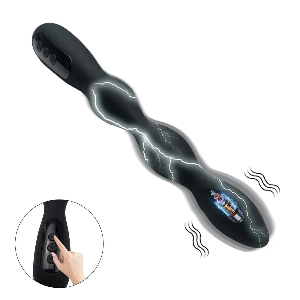 Anal Plug Electric Shock Prostate Massager Intelligent Heating Butt Plug Female Masturbator Anal Bead Erotic Sex Toys for Couple — image 5