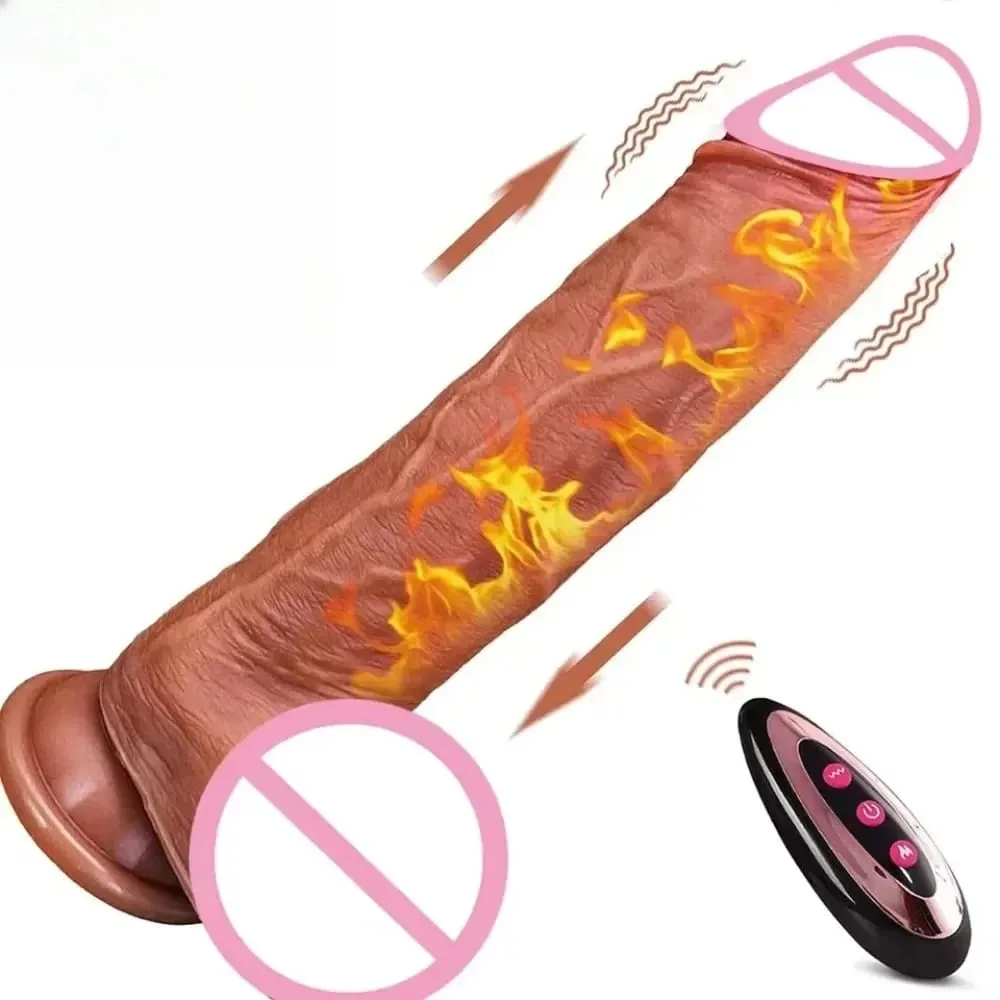 9 Vibration Modes 3 Stretching And 3 Shaking Modes Dildo Electric Female Sex Toy Silicone Dildo Telescopic Vibration Heating 18+ — image 1