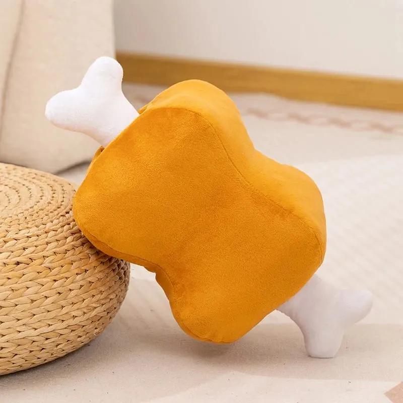 40cm Bone-In Meat Plush Bone Pillow Funny Meat Desk Nap Pillow Stuffed Soft Doll For Sleeping Sofa Cushion Room Decor