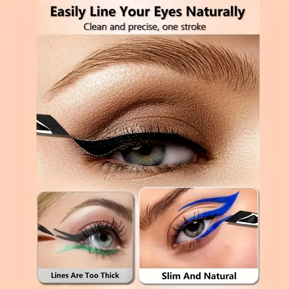 5Pcs Angled Blade Eyeliner Brush Set Ultra Thin Precision Makeup Brushes Multi Purpose Flat Eyebrow Liner Brush Eye Makeup Tool — image 3