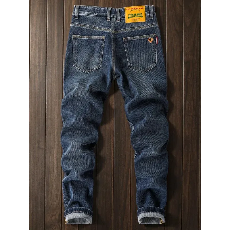 2025New Autumn Jeans Men's Slim Stretch Affordable Luxury Fashion Embroidery Long Skinny Pants — image 2