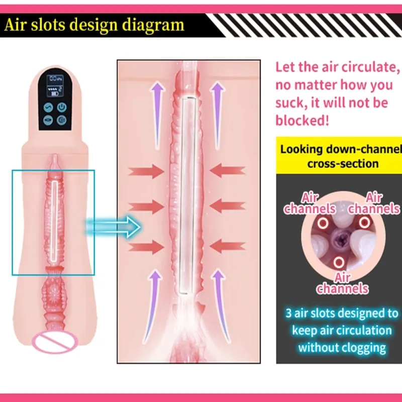 YUU Sucking Masturbator Cup Automatic Sex Machine Realistic Vagina Electric Masturbation Adult Toy for Men 5 Suction 9 Vibration — image 6