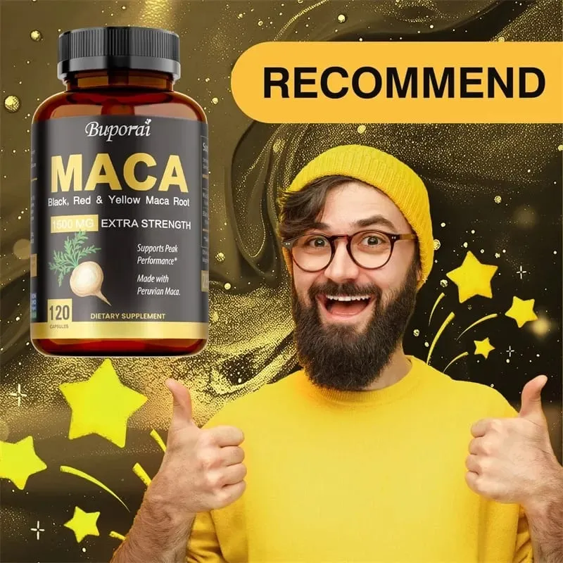 Maca Capsules - Reduce Fatigue Hormone Balance Regulate Mood Improve Athletic Performance Increases Energy and Endurance — image 7