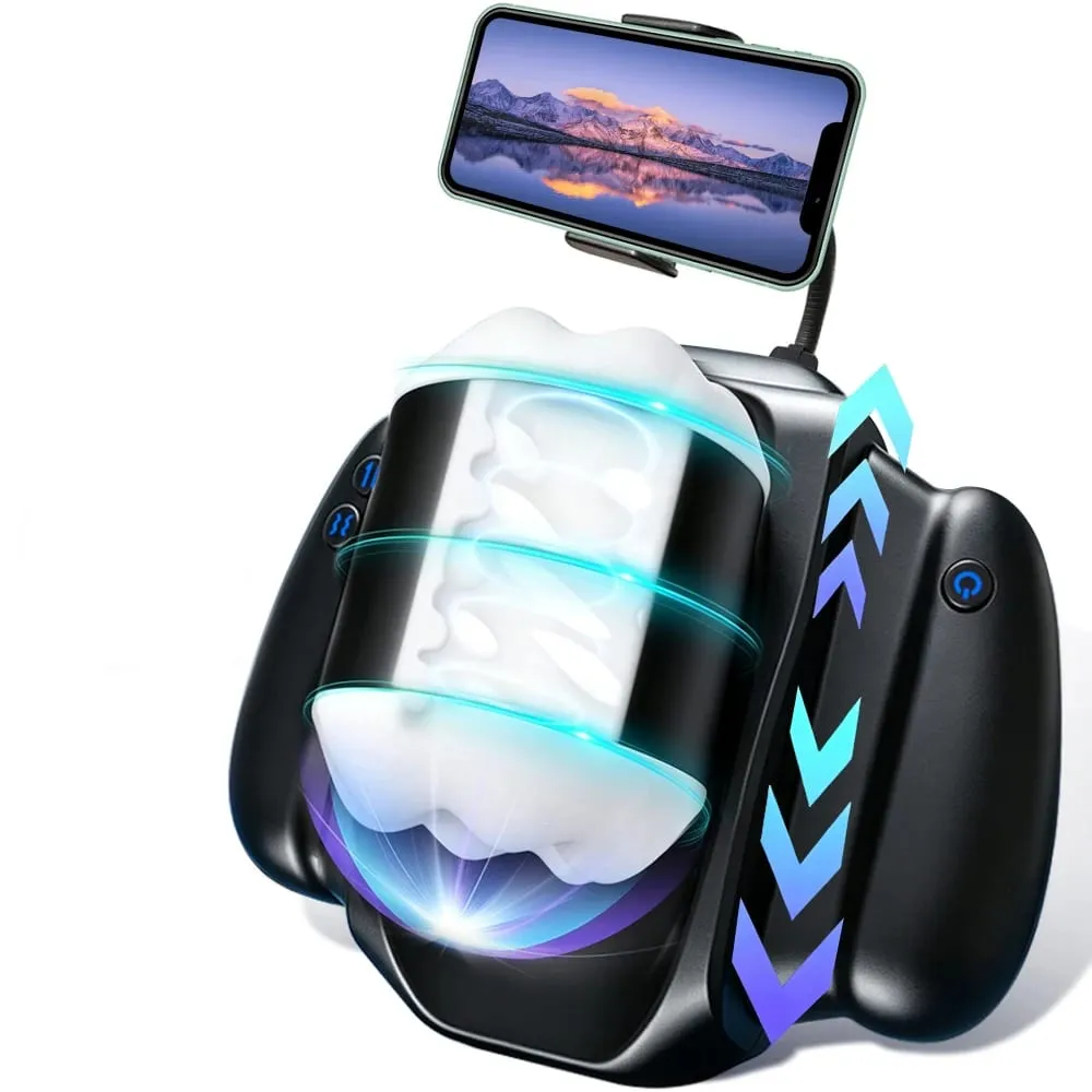 9 Frequencies Automatic Telescopic Vibrating With phone holder Male Masturbator Cup Penile Stimulator Adult Sex Machine for Men — image 1