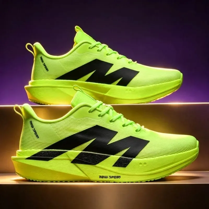 Men Sports Running Shoes CarbonPlate Marathon Outdoors Training Race Breathable Lightweight Women Comfortable Athletic Sneakers — image 2