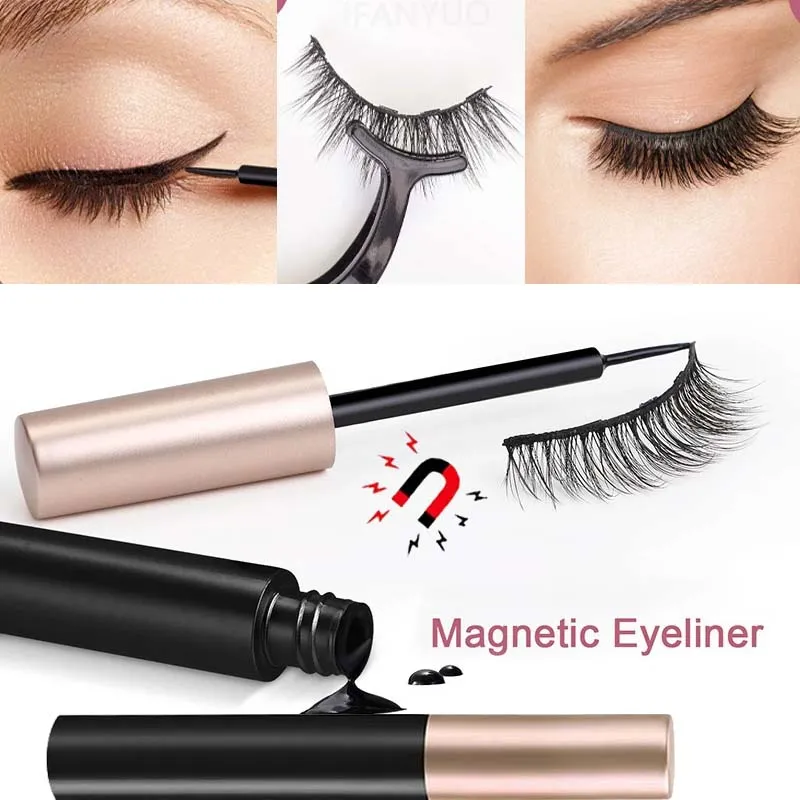 1/2Pcs Black Magnetic Eyeliner Glue False Eyelash Extension Magic Self-adhesive Liquid Eyeliner No Blooming Eye Makeup Cosmetics — image 1