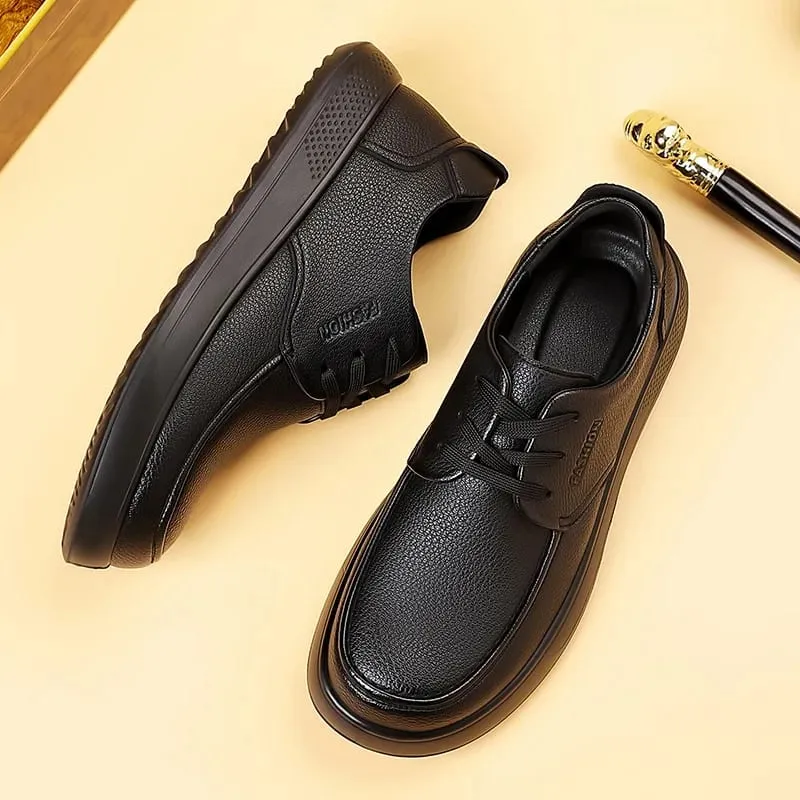 2026 New Designer Solid Color Leather Shoes for Men Soft Sole Fashion Loafers Man Spring Summer Autumn Business Casual Shoe Male — image 6