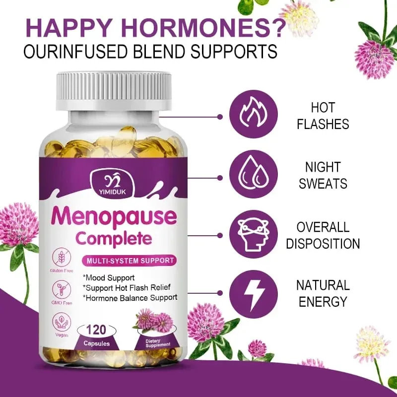 Advanced Menopause Complete Capsules Support Soothes Joint Discomfort Heart Health & Cognitive Function GMP Certified Vegan — image 3