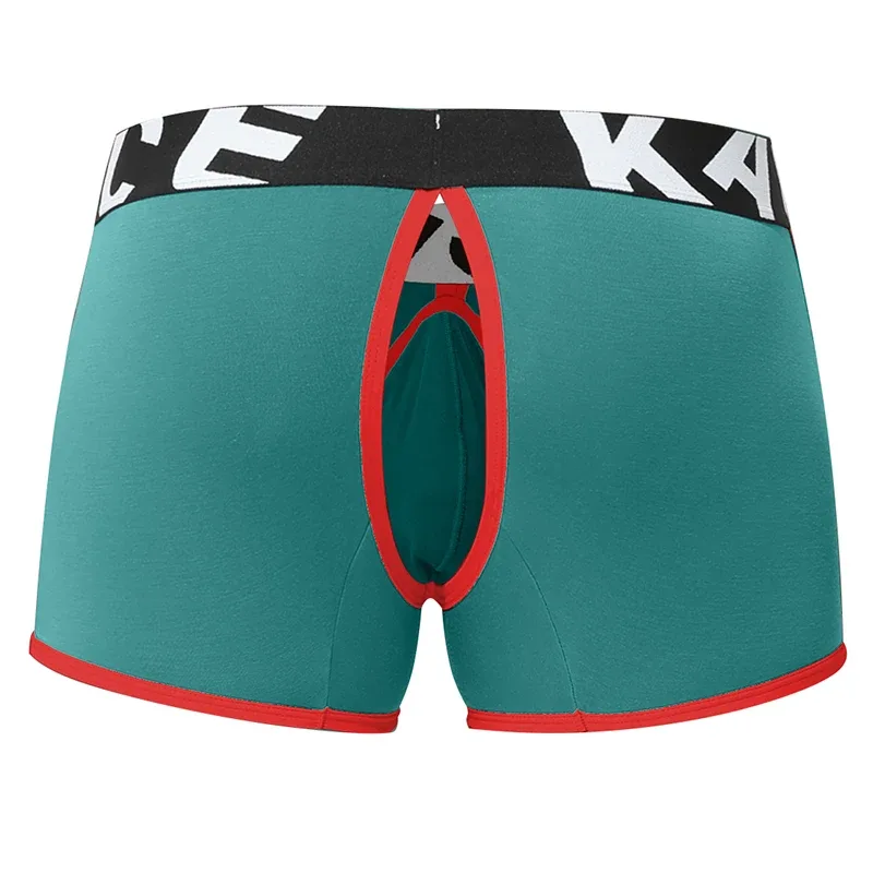 Mens Sexy Boxer Underwear Open Back Underpants Removable U Convex Pouch Panties Middle Waist Knickers — image 20