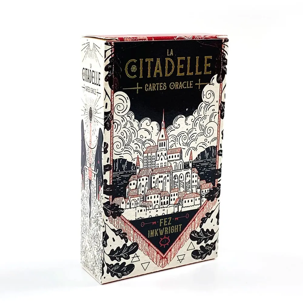 Die Zitadelle, ein Fantasy-Orakelkartenspiel, ein Kartenspiel mit 60 Karten im achteckigen Design, französische Version, Wahrsagerei, Wahrsagerei