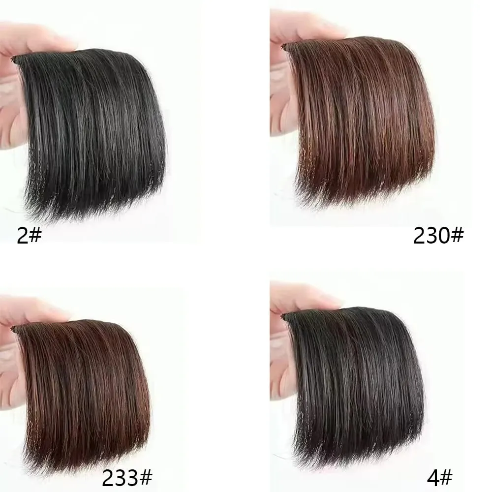 Women's Synthetic Invisible Seamless Clip On Hair Extensions With Top Side Cover For Women's Hair Patches
