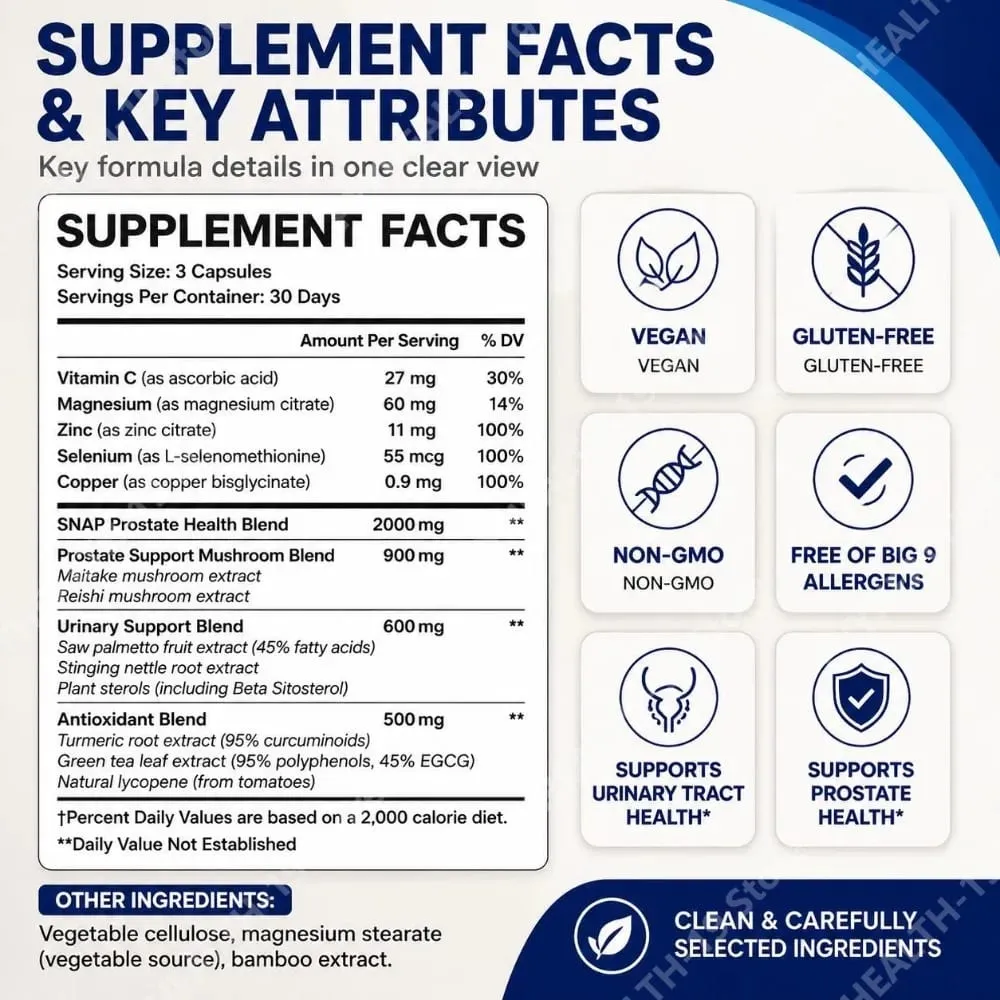 Prostate Health Capsules Saw Palmetto Reishi Nettle Turmeric For Urinary Bladder Wellness & Flow Support Men 90 Count — image 3