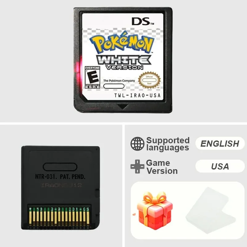 Pokemon Series DS Game Cartridge Diamond Platinum Pearl HeartGold SoulSilver Black White Multilingual for NDS/2DS — image 30
