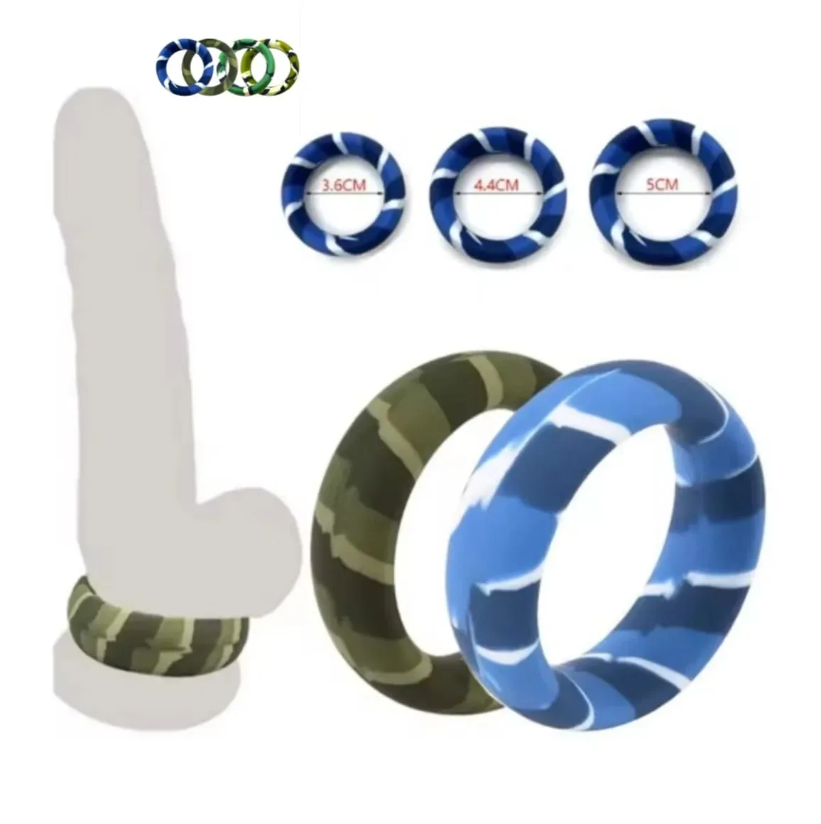 3 Different Size Cock Rings Man Sex Toys Silicone Penis Ring Erection Long Lasting Stronger Cockring Cock Sexual Stimulation — image 1