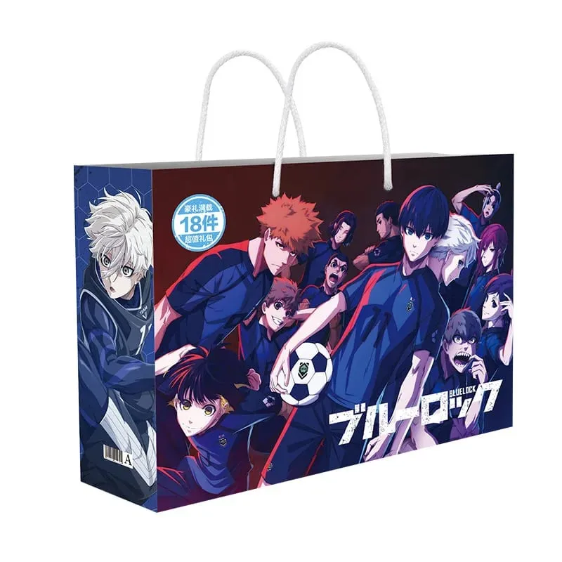 Sac cadeau porte-bonheur Anime Bungou Stray Dogs Haikyuu, jouet de Collection comprenant une carte postale, un signet, des cartes Lomo, figurine Genshin Impact — image 9