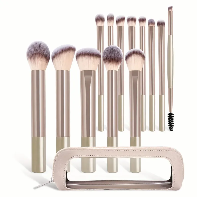 13PCS Makeup Brush Set Soft Bristles for Foundation Blush Loose Powder and Eyelash Grooming Student Essentials Beginner Kit — image 9