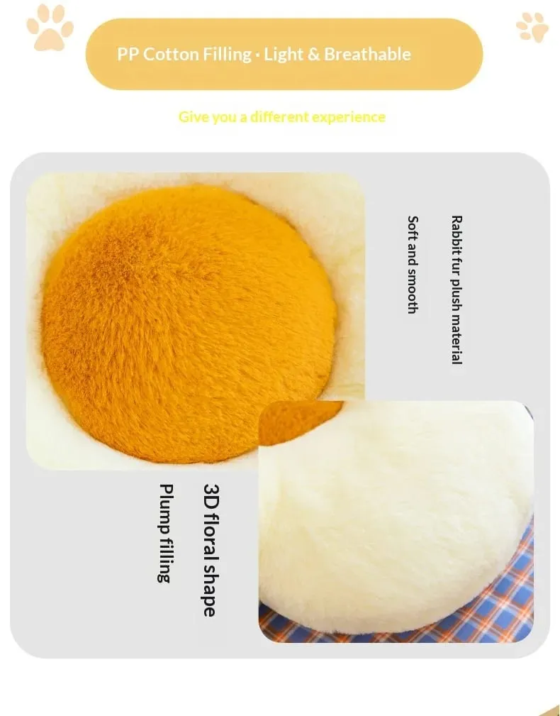 Generic Flower Shaped Plush Seat Cushion Soft Memory Cotton Round Pillow For Chair Bedroom Window Sofa Home Decor — image 9