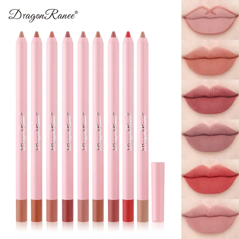 Waterproof Matte Lip Liner in Bean Paste Color Lip Plumping Lipstick Pen Non-Fading Lip Liner Waterproof and Sweat-Proof Long-Lasting Matte Lip Liner One-Second Plump Lip Lipstick Pen — image 2