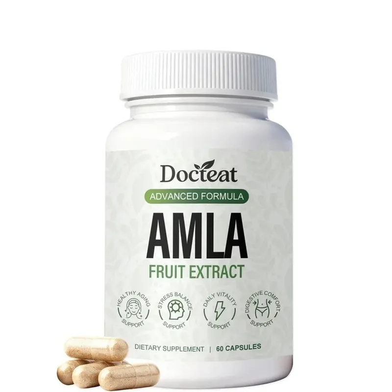 Docteat Amla Fruit Extract Capsules Immune Function Support Skin Health Support with Vitamin C B3 CoQ10 PQQ 60 Capsules
