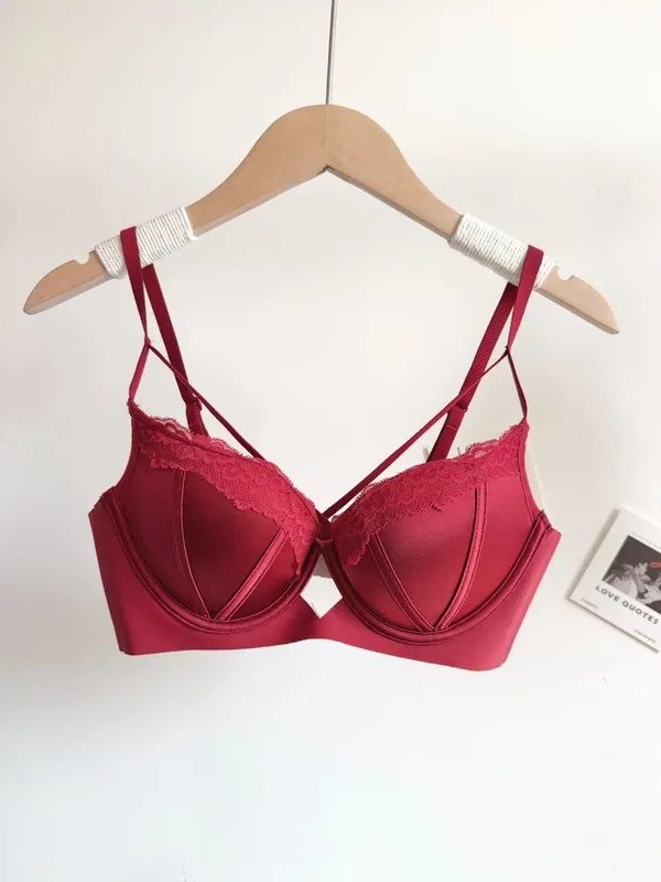 French Lace Push Up Bra Set Polka Dot Small Cup Shaping Sweet Sexy Erotic Lingerie Comfort Underwire Women Intimate Apparel S-xl