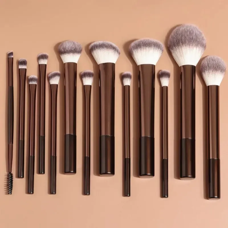 13 Piece Soft Fluffy Makeup Brush Set Foundation Make-Up Concealer Powder Eye Shadow Powder Blusher Facial Beauty Tool — image 1