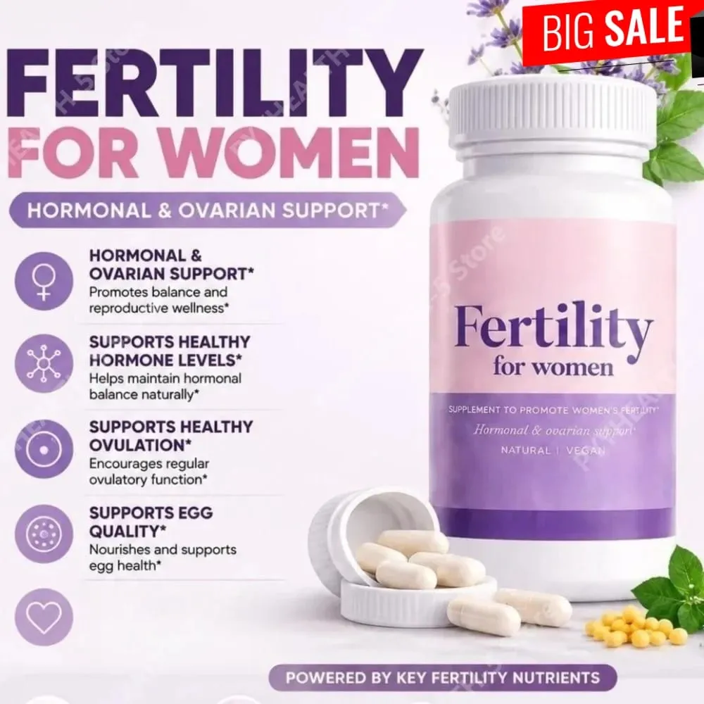 Fertility Capsules for Women Myo Inositol with Methylfolate & Multivitamins Hormonal & Ovarian Support Healthy Ovulation 60 Cts — image 2